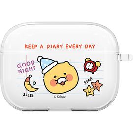 [S2B] KAKAOFRIENDS Choonsik Diary AirPods Pro Keyringset Clear Slim case-Apple Bluetooth Earphones All-in-One Case-Made in Korea